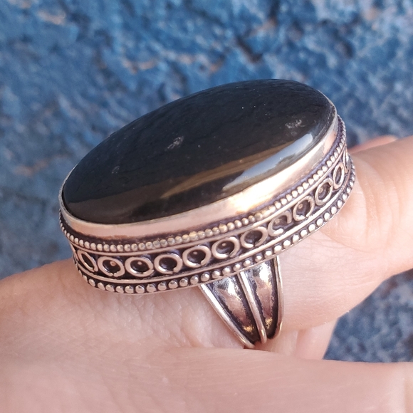 New Nephrite Jade 925 Silver Ring. - Picture 7 of 16